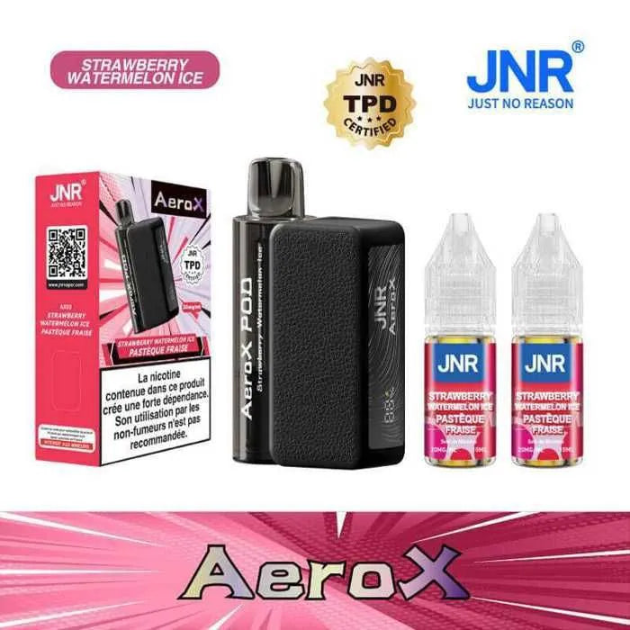 PUFF JNR AEROX 32K -Strawberry Watermelon Ice 20mg - Pack Cigarette electronique avec 2 flacons - eLiquide-Jungle